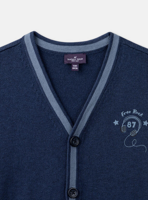 Blue long-sleeved cashmere cardigan LEGILAGE / 24H3PGJ1GILC230