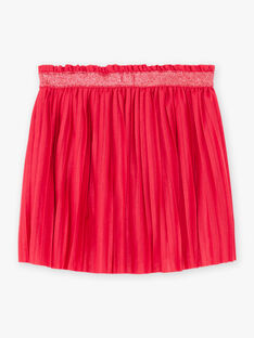Girl's fuchsia pleated skirt BROJUPETTE3 / 21H2PFB2JUP304