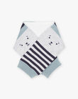 Heather grey scarf with stripes print FILUDO / 23E4BG51ECH614