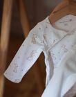 2 off white cotton ribbed bodysuits with giraffe print FODHIL / 23E0NM61BOD000