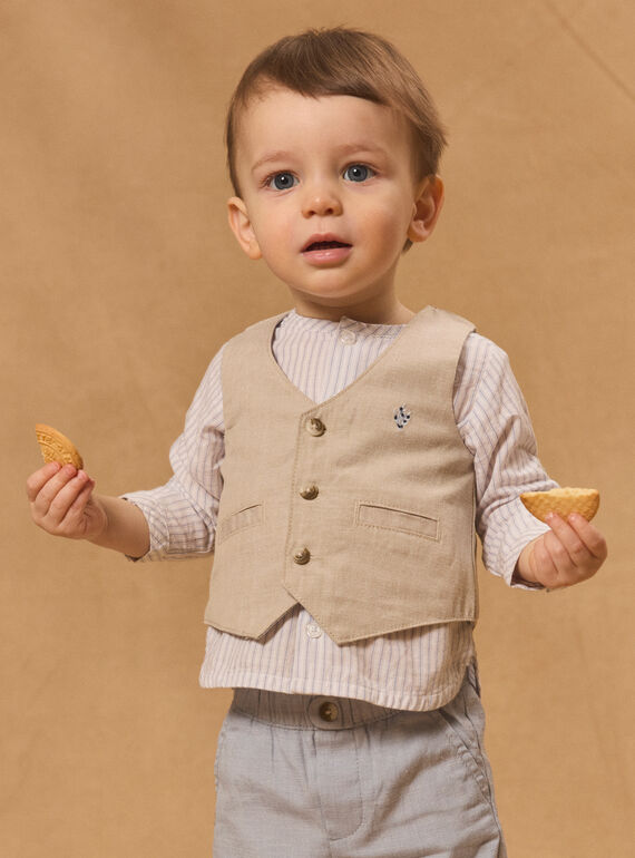 Water blue CARDIGAN WHITHOUT SLEEVES MAEDOUARD / 25E1BGL1CSM213