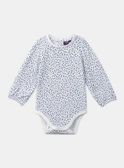 Blue and ecru bodysuit and pinafore dress set LACELIA / 24H1BFJ1ENS001