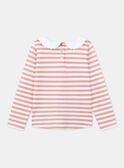 Pink tube-knit sailor T-shirt KRIMETTE 1 / 24E2PFB1TML001