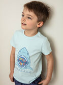 Blue T-shirt with shark pattern ZUZAGE1 / 21E3PGL3TMC614