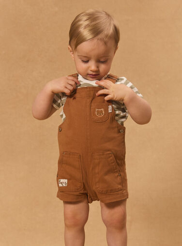 Brown SHORT DUNGAREES Brown SHORT DUNGAREES MAOMAR / 25E1BGO1SAC802