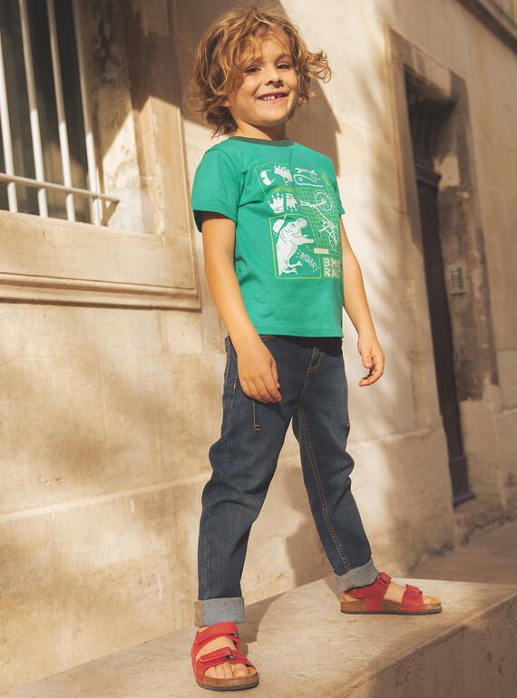 Dinosaur and glow-in-the-dark bike T-shirt FEPAGE / 23E3PGB2TMC630