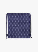 Navy blue backpack with white polka dots FRYSAKETTE / 23E4PFL1BES070