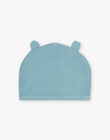 Blue knitted hat with ears for boys CORTEZ / 22E0AGC1BNAC219