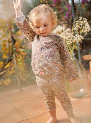 Baby girl floral print jogging top CADORICE / 22E1BFB1JGHB112