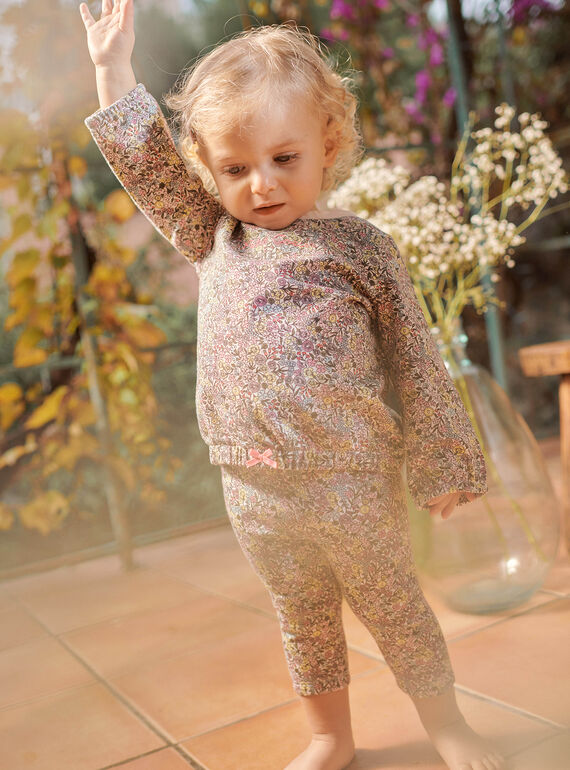 Baby girl floral print jogging top CADORICE / 22E1BFB1JGHB112
