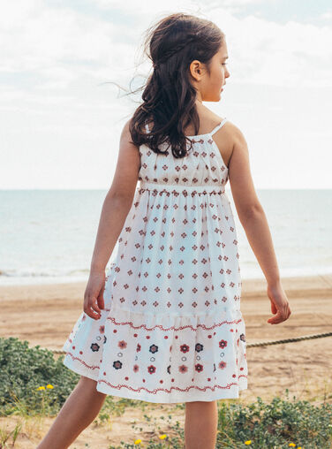 Off white SUNBATHING DRESS MRABROETTE / 25E2PFR2RBS001