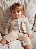 Beige linen sleeveless jacket FAEDOUARD / 23E1BGI1VSMA013