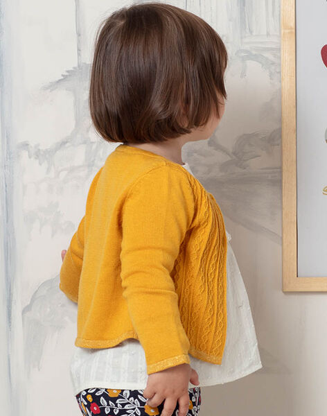 Baby Girl Mustard Yellow Vest BAELOISE / 21H1BF52CAR109