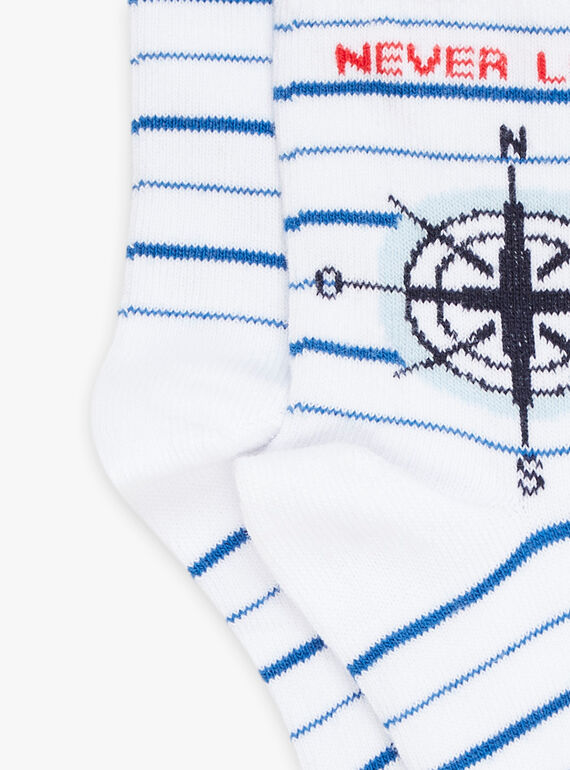 Navy and white striped socks FOSOLAGE / 23E4PGC1SOQ000