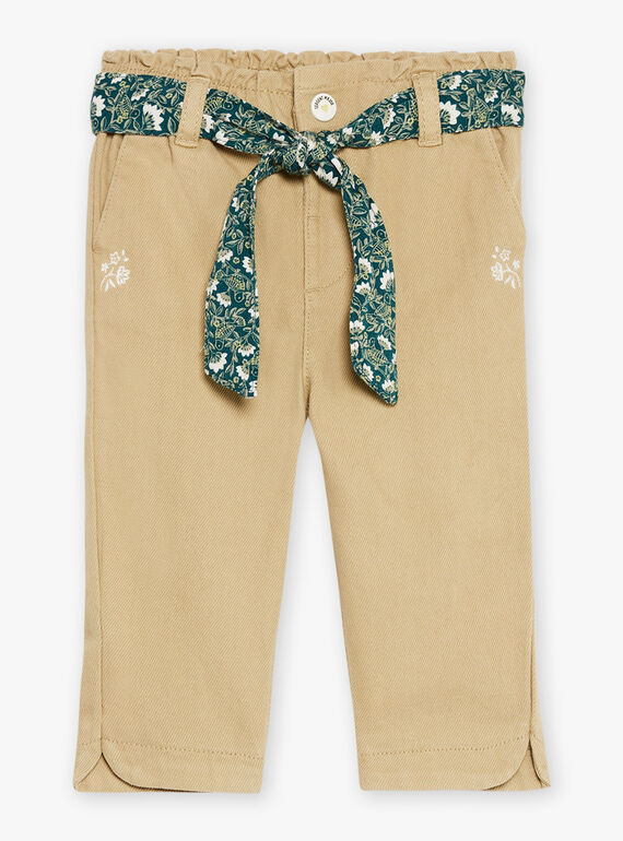 Beige twill pants GACERISE / 23H1BF81PAN626