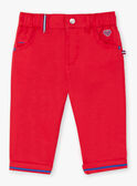Baby boy's plain red pants BABROOK / 21H1BG11PAN050