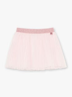 Girl's pale pink sequined skirt BROTUTETTE / 21H2PF31JUPD310