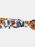White headband with multicoloured flowers and fish print KAZELIE / 24E4BFS1BAN001
