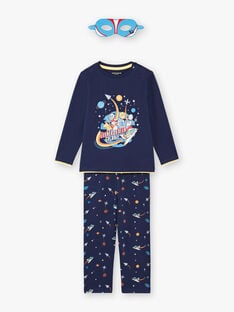 Boy's dark blue pajama set T-shirt, pants and mask BEFUSAGE / 21H5PG61PYJ717
