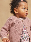 Lilac openwork knit cardigan GAKELLY / 23H1BFH1CARH700