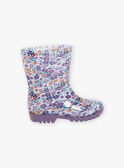 Purple rain boots with floral print FAPLUIETTE / 23N10PF11D0C708