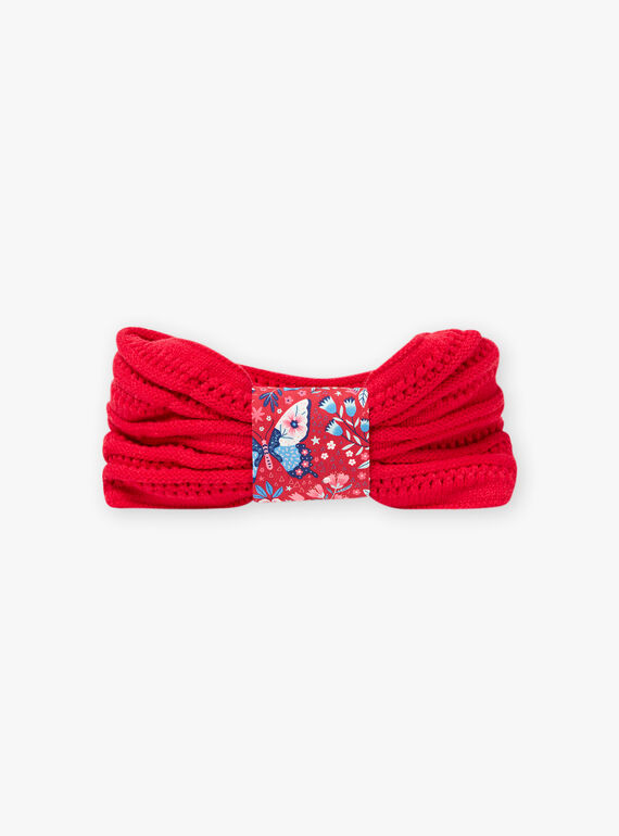 Red knitted snood child girl BLOZAMETTE / 21H4PFE2SNO308