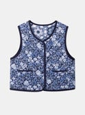 Reversible, quilted blue and white sleeveless cardigan LEGILETTE / 24H2PFJ1CSM001