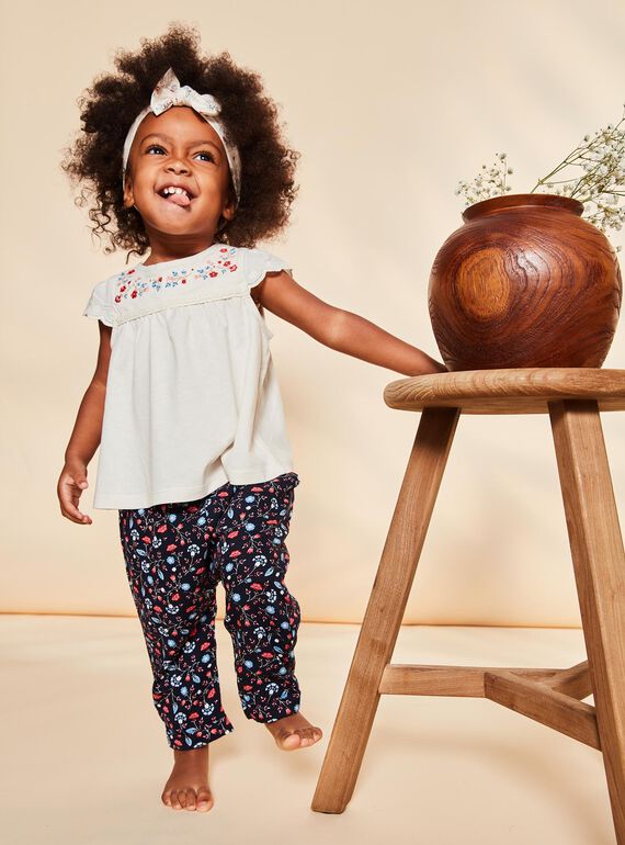 Jersey T-shirt with floral embroidery FALESLI / 23E1BFC1TEE001