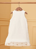 Ecru velvet baby sleeping bag LOVE / 24H0AM11TUR001