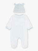 Off white velvet pyjama and bonnet set FOUSI_B / 23E0NG61GRE000