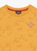 Mustard yellow t-shirt with desert print FLITIAGE / 23E3PGP3TMCB106