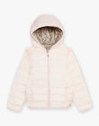 Pale pink reversible down jacket child girl CLADONETTE / 22E2PFG1D3E301