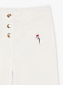 Child girl ecru wide leg jeans CILOUETTE / 22E2PF81PAN001