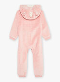 Pink hooded jumpsuit in synthetic fur GRULIETTE / 23H5PF21D4F303