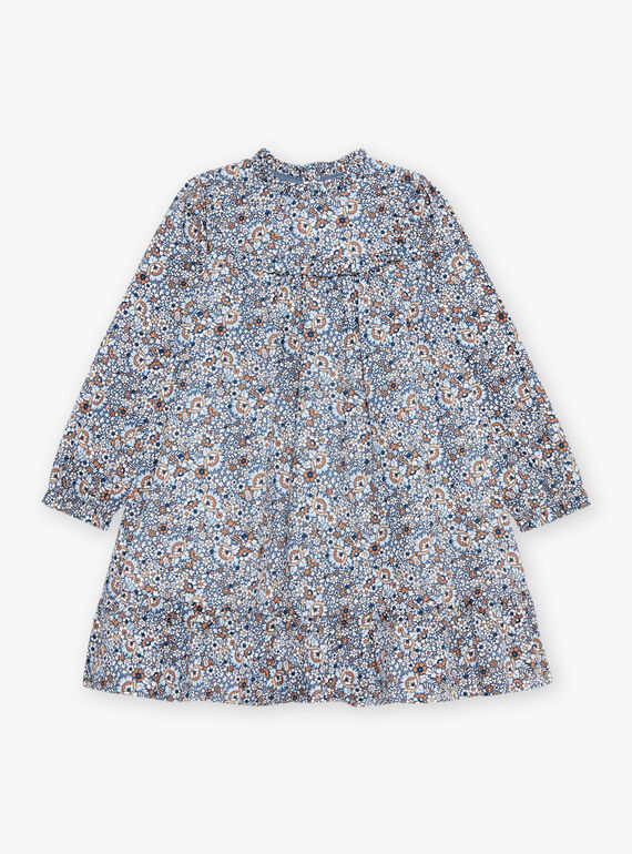Frost blue dress with floral print DIAROBETTE / 22H2PFY1ROBC206
