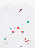 Baby boy ecru polo with elephants motifs CATARNO / 22E1BGM1POL001