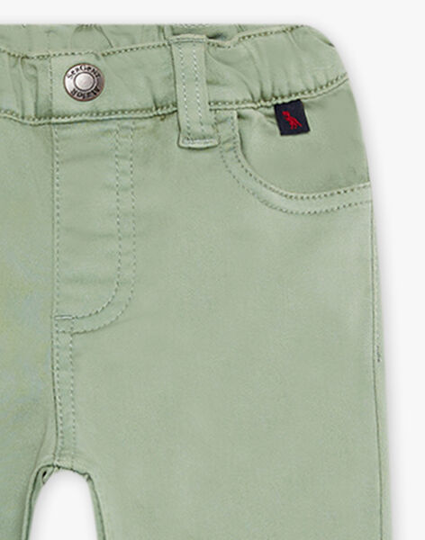 Child boy green knit denim pants CAZITAGE2 / 22E3PGF2CFP614