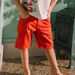 Child boy embroidered twill shorts
