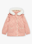 Quilted pink parka with hood GRAROETTE / 23H2PF52D3ED318