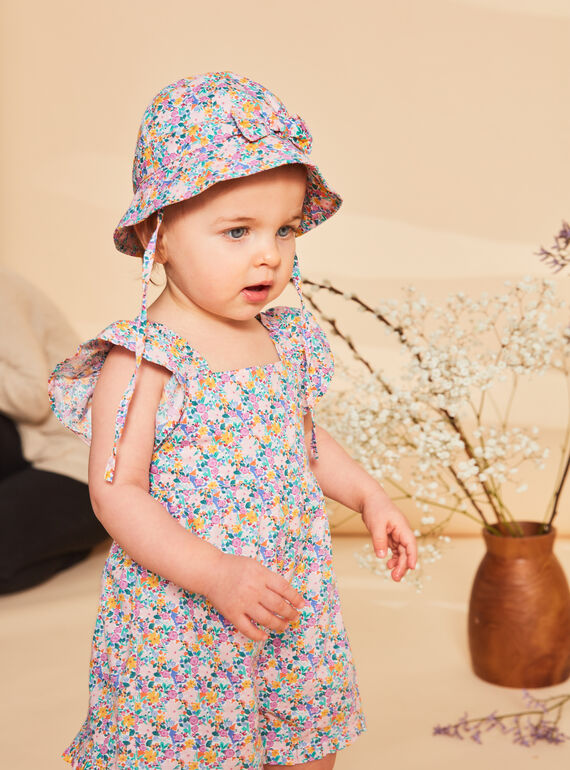 Ecru hat with floral print FASOLINE / 23E4BFS1CHA001