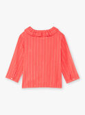 Pink blouse with ruffled collar, child girl TAYEGETTE / 20E2PFZ2CHEF503