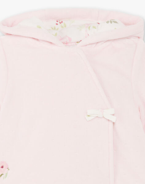 Pink hooded jacket birth girl BONNE / 21H0CF41VES301