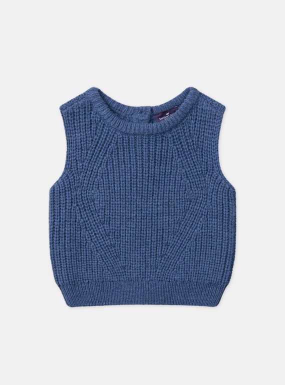 Navy CARDIGAN WHITHOUT SLEEVES MADENISE / 25E1BF81CSMC212