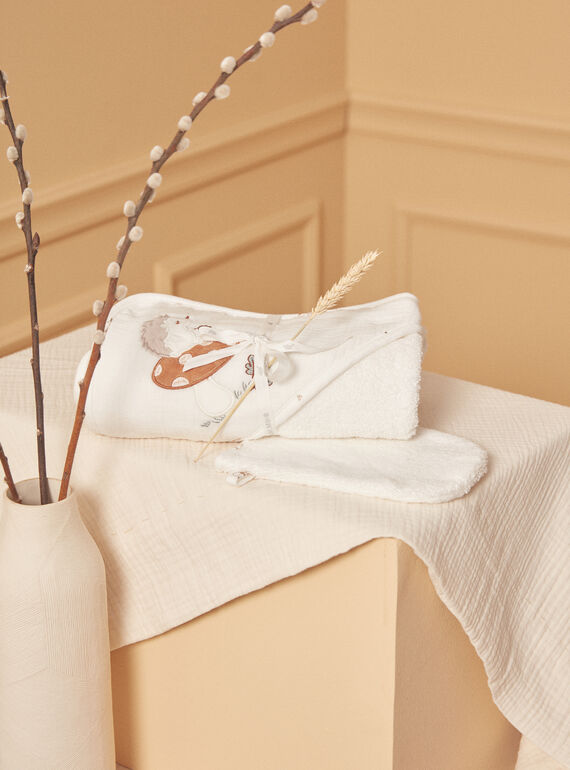 Off white HOODED BATH TOWEL - (BATH) MITT LOUVET / 24H0AM11POI001