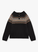 Black knitted sweater GLIPULETTE / 23H2PFR1PUL090