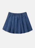 Blue pleated denim skirt LEJUPETTE / 24H2PFJ1JUPP272