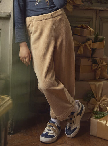 Light beige PANTS NREPANETTE / 25H2PFY1PAN808