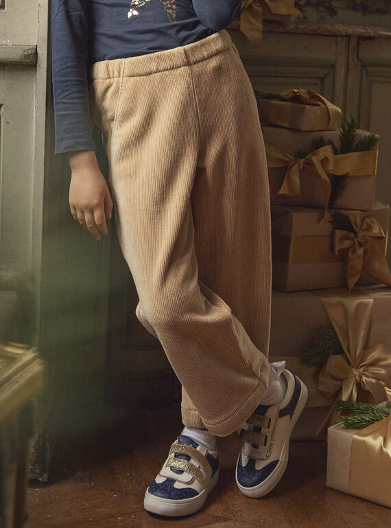 Light beige PANTS NREPANETTE / 25H2PFY1PAN808