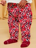 Floral print corduroy pants
