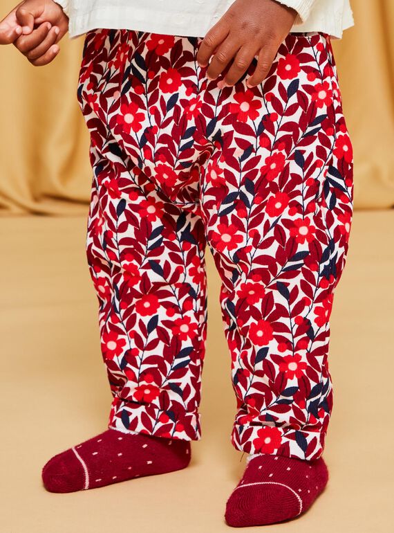 Floral print corduroy pants DAORIANE / 22H1BFX1PAN001